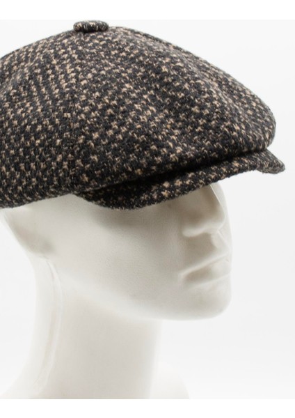 Erkek Kontrast Desenli Yünlü Kışlık Ingiliz Kasket fırsatları