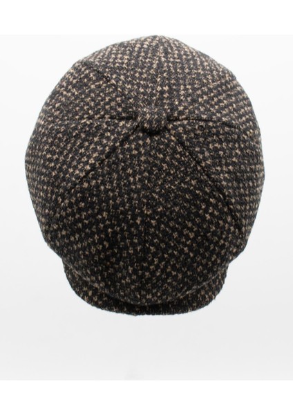 Erkek Kontrast Desenli Yünlü Kışlık Ingiliz Kasket indirimleri