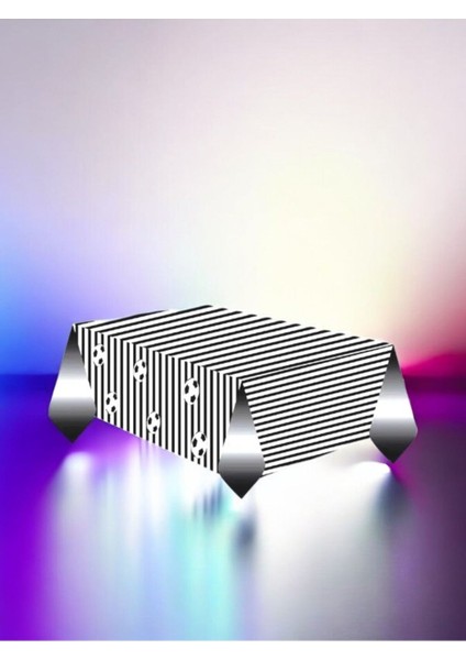 Siyah-Beyaz Temalı Taraftar Masa Örtüsü - Doğum Günü Parti ve Eğlenceli Etkinlikler Için