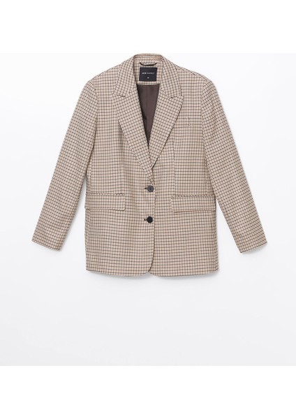 Ekose Kadın Blazer CEKET-W4K372Z8-LLL-8684680352172