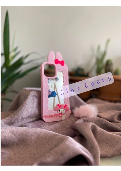 iPhon Ayfon 13 Pro Uyumlu My Melody Detaylı Anime Figürlü Yumuşacık Hamur Kılıf