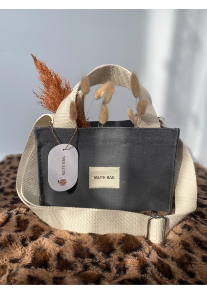Mutebag Classic Mini Mumlu Kanvas Kadın Omuz ve El Çantası