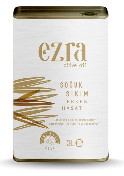 Naturel Sızma Soğuk Sıkım 2024 Hasat Zeytinyağı 3 Lt