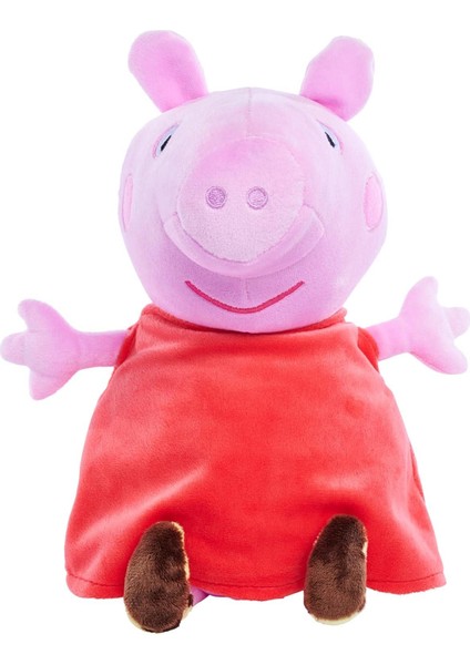 -109261009, Peppa Pig, Sevimli Figür, Sesli, 22 Cm, Peluş Oyuncağı-