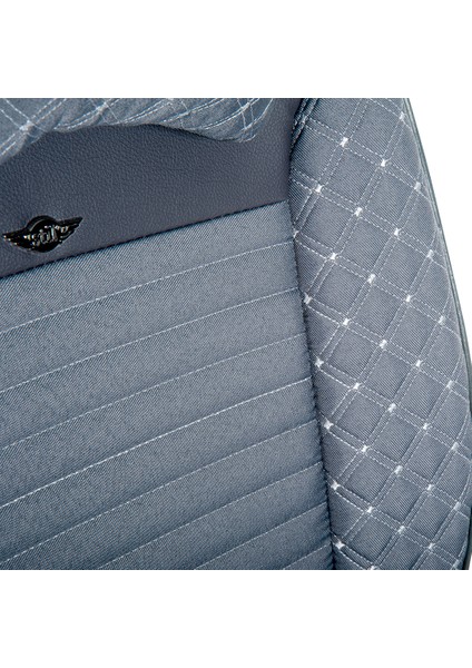 Fiat Stilo Uyumlu Yarı Deri Oto Koltuk Kılıfı Ön/Arka Set Prime Model Füme
