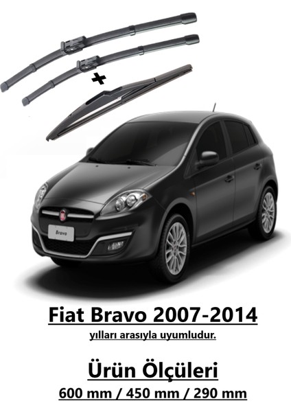 Fiat Bravo 2007-2014 Ön ve Arka Muz Silecek Takımı