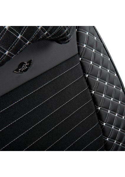 Volvo Xc70 Uyumlu Yarı Deri Oto Koltuk Kılıfı Ön/Arka Set Prime Model Siyah-Beyaz indirimleri