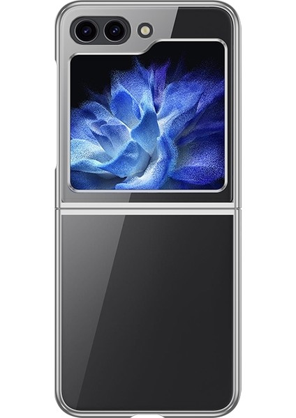 Samsung Galaxy Z Flip 5 ile Uyumlu Kenarları Yaldızlı Şeffaf Sert Pc Sararmaz Kılıf fiyatları