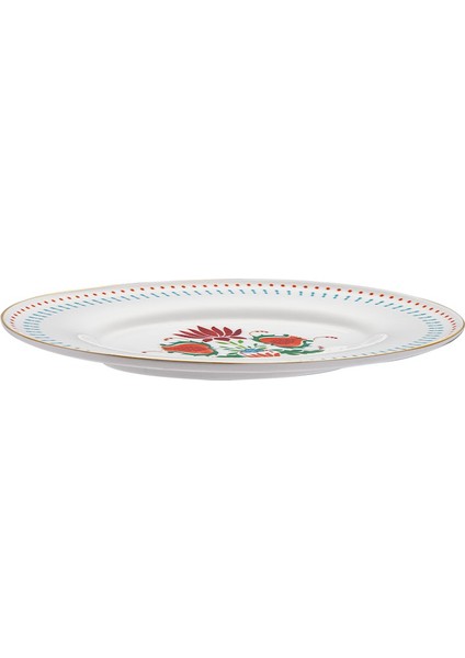 Istanbul Porselen Nar Fine Bone Kayık Tabak Mavi 26 cm