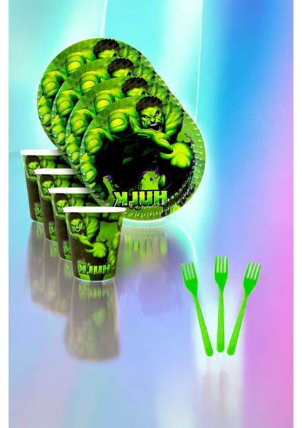 8 Kişilik Hulk Temalı Süper Eko Seti - Doğum Günü Parti ve Eğlenceli Etkinlikler Için fiyatları