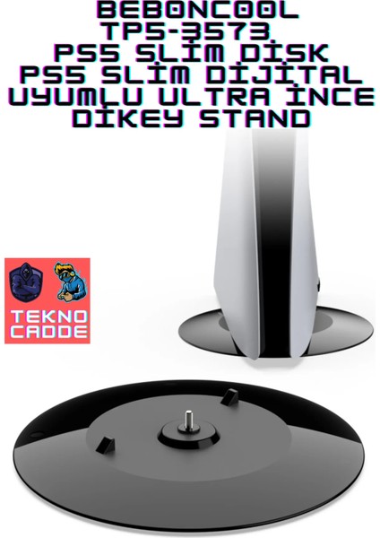 Ps5 Slim Disk Ps5 Slim Dijital Uyumlu Rgb Fan Dikey Stand Hediyeli