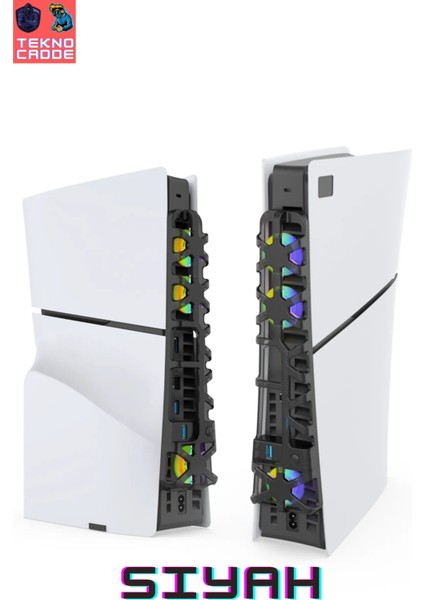 Ps5 Slim Disk Ps5 Slim Dijital Uyumlu Rgb Fan Dikey Stand Hediyeli