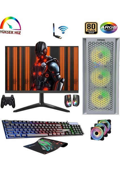 Cachex RX80M Ryzen 5 3600 16GB DDR4 512GB SSD RX 580 8GB 256 BİT 27" Oyuncu Masaüstü Bilgisayar