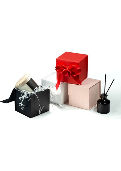 Hediye Kutusu Boş Mıknatıslı Kapak Mat Lamine Siyah
