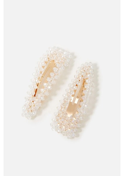 Cam Boncuklu Üçgen Çıt Çıt Saç Tokası 2'li Paket fiyatları