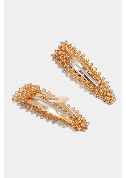 Cam Boncuklu Üçgen Çıt Çıt Saç Tokası 2'li Paket fiyatları