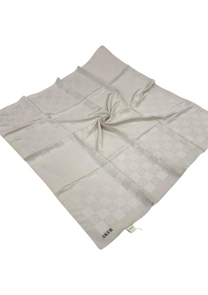 Monogram Dama Eşarp - Açık Taş 983