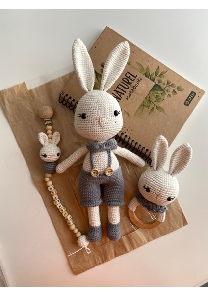 Amigurumi 3 Lü Tavşan Set
