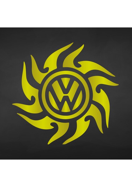 Alevli Volkswagen Sticker Volkswagen Araba Sticker Oto Sticker