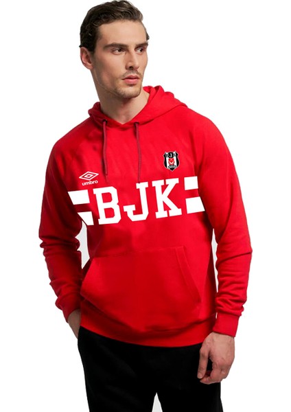 Umro Beşiktaş Kapüşonlu Erkek Kırmızı Başketbol Sweatshirt 2024/25