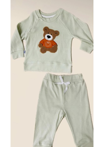 Fitili Kumaş Unisex 2 Li Alt Üst Bebek Takımı Çocuk Takımı