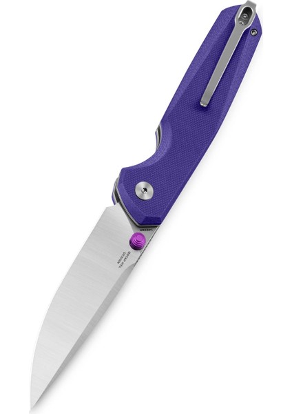 Velıx BMK07C: 3.315" 14C28N Çelik Çakı, G10 Sap, Düğme Kilidi, Flipper