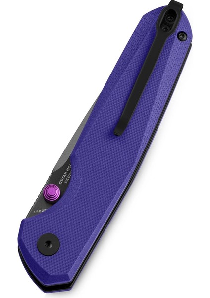 Velıx BMK07F: 3.315" 14C28N Çelik Çakı, G10 Sap, Düğme Kilidi, Flipper