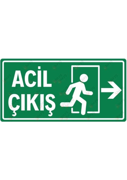 Acil Çıkış Levhası - Sağ - Dekota Üzerine Uv Baskı