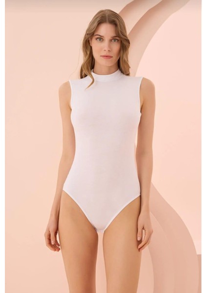 2950 Kadın Sıfır Kol Boğazlı Çıtçıtlı Body 12 Adet