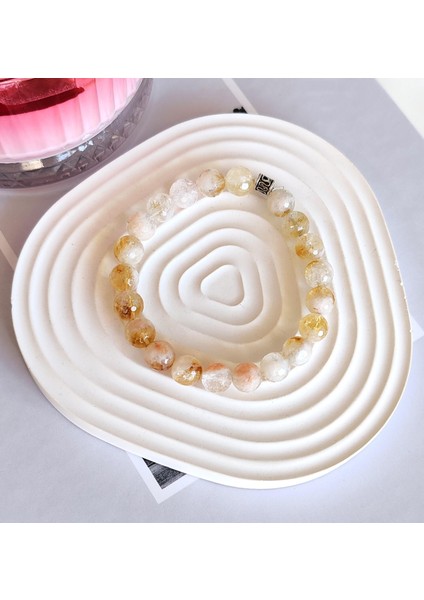Sitrin Doğal Taşlı Bileklik 8 mm