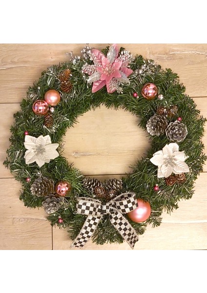 Yılbaşı Kapı Süsü Çelenk 40CM Büyük Garland fiyatları