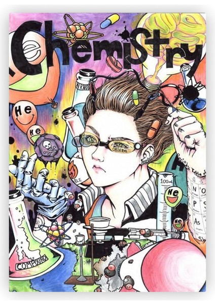 Chemistry Kimya Sanatı Ahşap Poster 20 x 29  cm