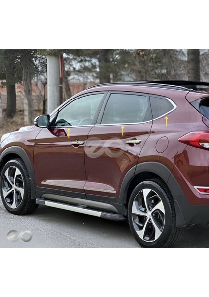 Hyundai Tucson Krom Cam Çıtası 6 Prç. 2015-2020 Model Arası Uyumlu Paslanmaz Çelik