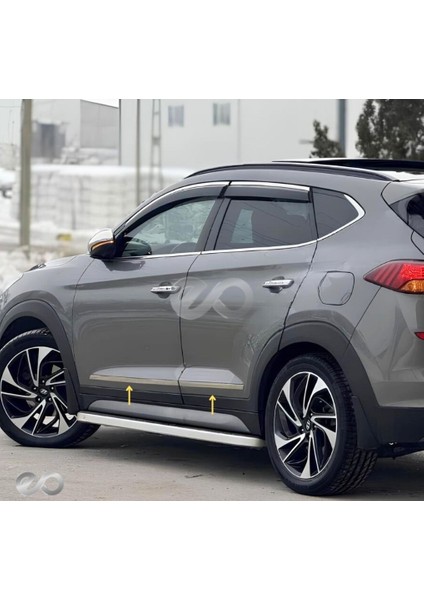 Hyundai Tucson Krom Yan Kapı Çıtası 4 Prç. 2015 ve Üzeri P.çelik