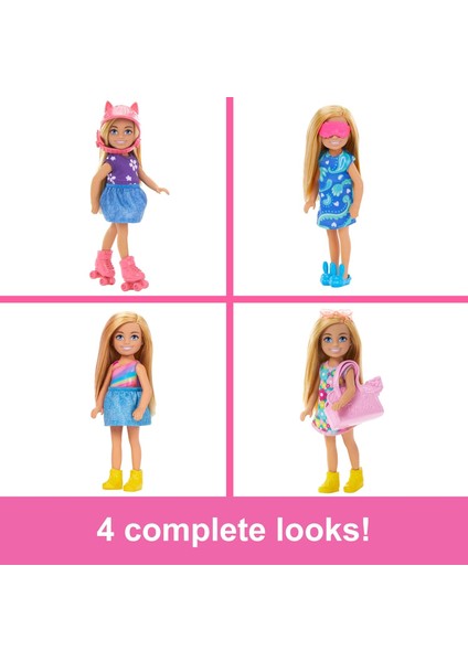 Chelsea Oyuncak Bebek ve Dolap Oyuncak Seti, 15 Parça Giysi ve Aksesuar Dahil, Katlanabilir S modelleri