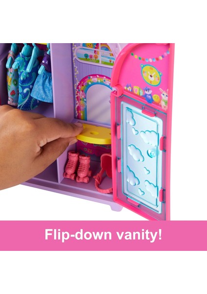 Chelsea Oyuncak Bebek ve Dolap Oyuncak Seti, 15 Parça Giysi ve Aksesuar Dahil, Katlanabilir S fırsatları