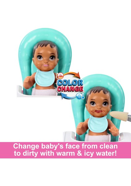 Skipper Doll & Playset With Accessories, Yemek Zamanı Temalı Bebek Bakıcılığı Seti, Renk Deği modelleri