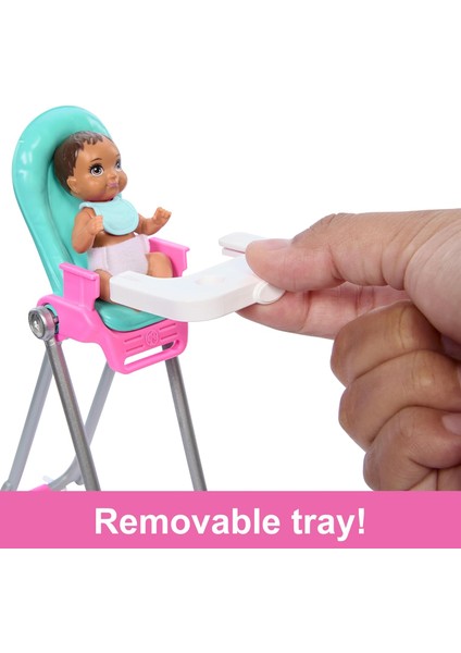Skipper Doll & Playset With Accessories, Yemek Zamanı Temalı Bebek Bakıcılığı Seti, Renk Deği fırsatları