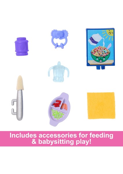 Skipper Doll & Playset With Accessories, Yemek Zamanı Temalı Bebek Bakıcılığı Seti, Renk Deği indirimleri