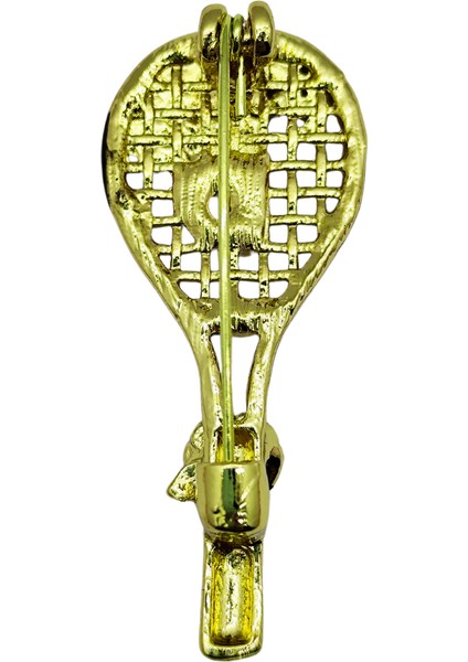 Inci Detaylı Tenis Raketi Broş modelleri