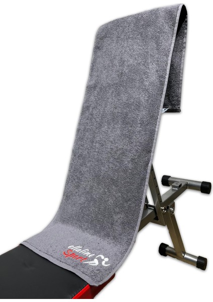 Spor Fitness Havlusu Pamuk Sertifikalı, Bench, Ter, Boyun Için Nakışlı Sporcu Havlusu 30 x 120 cm