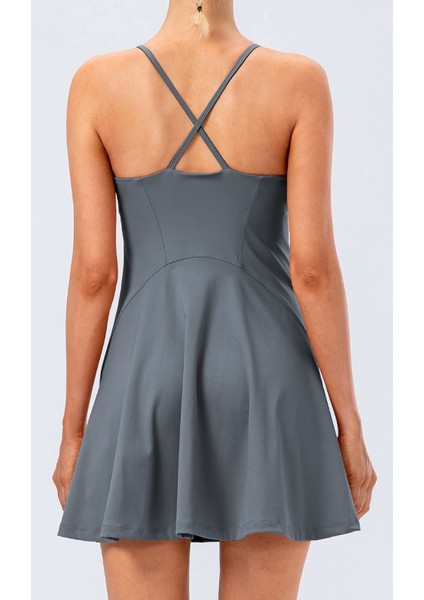 Kadın Sırt Detaylı Spor Tenis Elbisesi