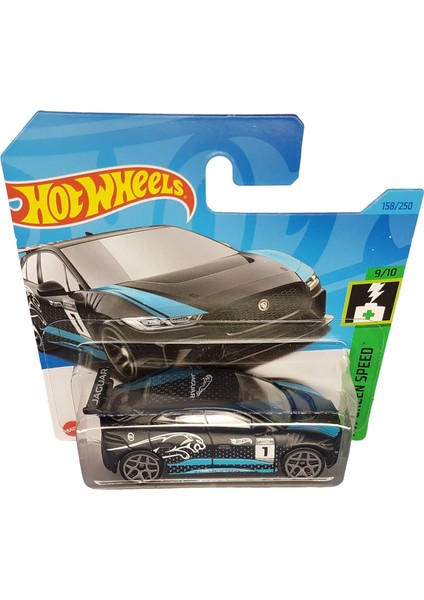 - Jaguar I-Pace Etrophy - Hw Green Speed 9/10 - HKH60 - Short Card - Siyah - Mattel 2023