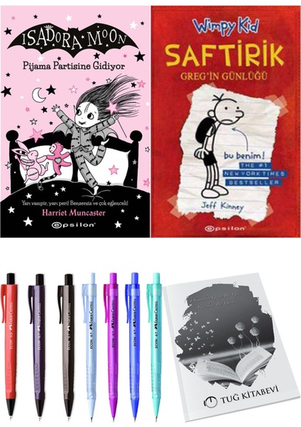 Saftirik 1 Greg'in Günlüğü ve Isadora Moon 10 Pijama Partisine Gidiyor 2'li Set - Kalem