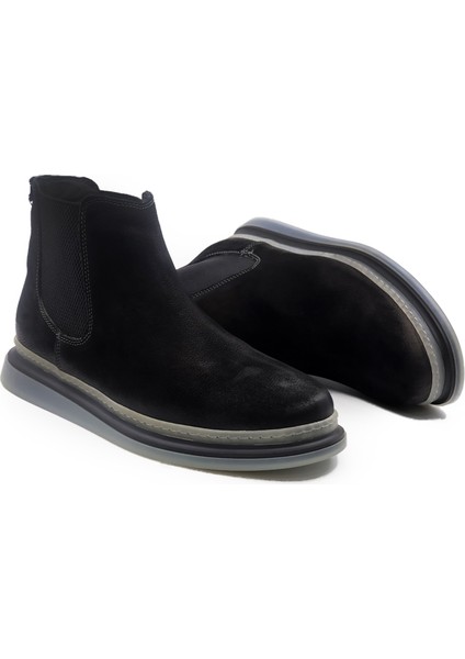 Erkek Hakiki Nubuk Deri Siyah Casual Chelsea 22190 fiyatları