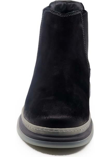Erkek Hakiki Nubuk Deri Siyah Casual Chelsea 22190 fırsatları