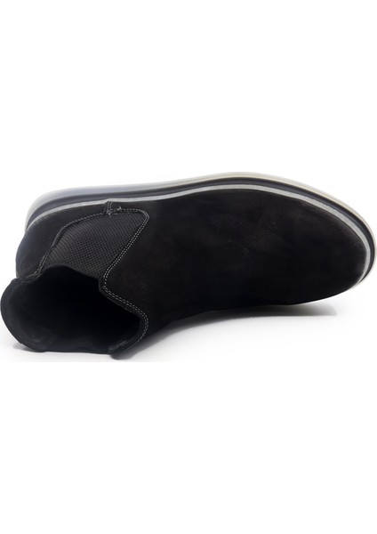 Erkek Hakiki Nubuk Deri Siyah Casual Chelsea 22190 indirimleri