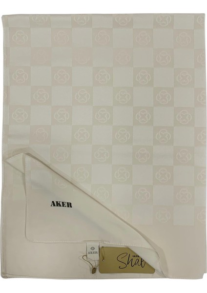 Monogram Şal - Yeni Dama Desenli - Krem 912