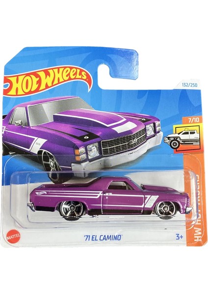 - ´71 El Camino - Hw Hot Trucks 7/10 - HTC34 - Short Card - Gm - Mor - Mattel 2024 - 1:64