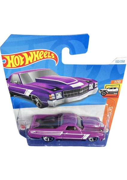 - ´71 El Camino - Hw Hot Trucks 7/10 - HTC34 - Short Card - Gm - Mor - Mattel 2024 - 1:64